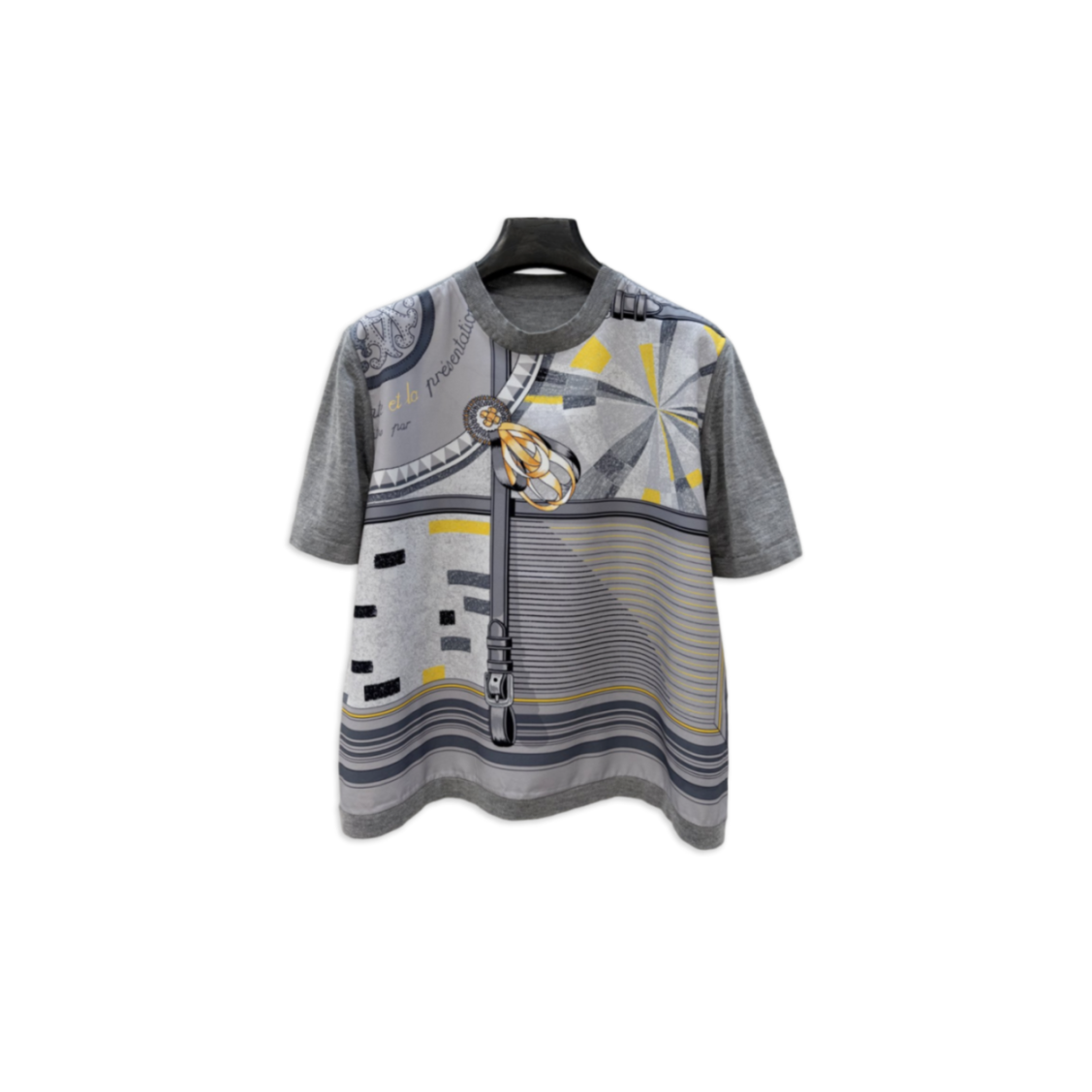 HERMES COLORIAGES DE JOUR SHORT-SLEEVE TWILLAINE SWEATER H5H2811DHO634